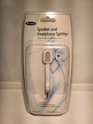 #ad Belkin F8V234 GLD APL Speaker and Headphone Splitter D3 New Sealed $9.99