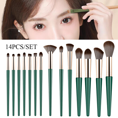 #ad 14Pcs Makeup Brushes Soft Fluffy Cosmetic Powder Eye Shadow Foundation Blush New $4.54