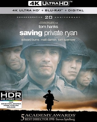 #ad Saving Private Ryan New 4K UHD Blu ray With Blu Ray 4K Mastering Ac 3 Dolb $21.49