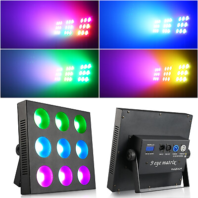 #ad 9x12W Stage Light COB Par Lights RGBW Party Uplighting DMX DJ Party Disco Show $99.99
