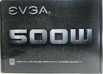 EVGA 100 W1 0500 KR 500W 80Plus Power Supply Unit $58.99