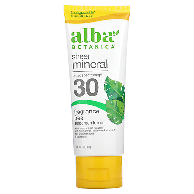 #ad Sheer Mineral Sunscreen Lotion SPF 30 Fragrance Free 3 fl oz 89 ml $15.51