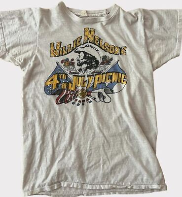 #ad 1974 Willie Nelson Short Sleeve Cotton T shirt Unisex S 5XL $18.99