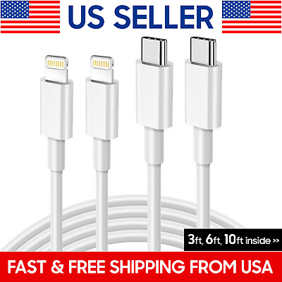 #ad 2 PACK USB C Fast Charger Cable For iPhone 14 13 12 11 Pro Max Mini X XR 8 7 6 5 $3.99