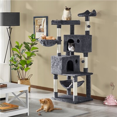 #ad 64.5inches Cat Tree Tower Condo for Big Cats Bed Furniture as Play amp; Rest Center $68.99