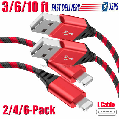 #ad For iPhone 14 13 12 11 Pro Max X XR SE 8 7 6 Charging Cord Fast Charger Cable $5.99
