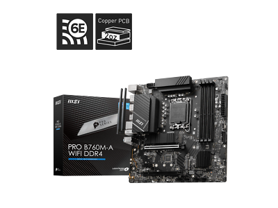 #ad MSI PRO B760M A WIFI DDR4 LGA 1700 Intel 12thamp;13th Gen SATA 6Gb s Micro ATX M $134.99