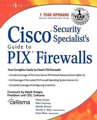 #ad Cisco Security Specialists Guide to PIX Firewall Paperback GOOD $8.90