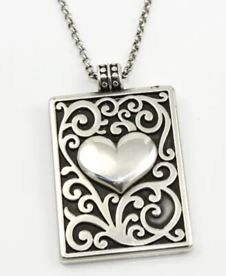 #ad Brighton New CARLOTTA Heart Pendant Necklace 20quot; 22quot; List $72 NWT JM5360 $37.50