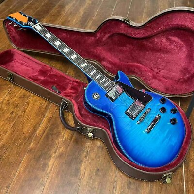 #ad blue Custom LP electric guitarBlue logo blue ABS in stock $290.00