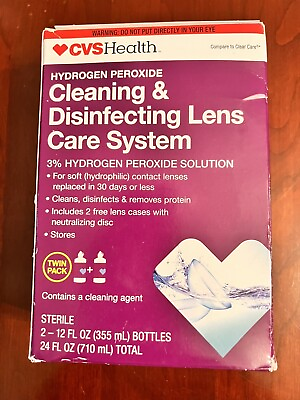 #ad CVS HEALTH CLEANING amp; DESINFECTING LENS TWIN PACK 12 FL OZ. EXP. 12 07 2025 $12.99