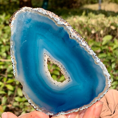 #ad 63G Natural and Beautiful Agate Geode Druzy Slice Extra Large Gem $29.00