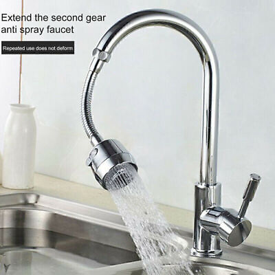 #ad 360° Rotation Faucet Extender Bendable Kitchen Sink Swivel Tap Spray Head Kit $8.58