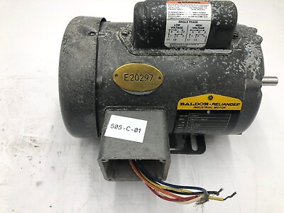 #ad BALDOR L3401 SINGLE PHASE .17 HP 1140 RPM INDUSTRIAL MOTOR STOCK S 95 $119.99
