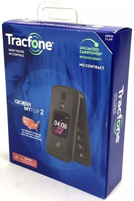 #ad TracFone Alcatel My Flip 2 A406DL 2.8 Inch Screen No Contract Black $38.75