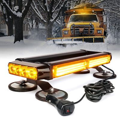 #ad Xprite LED Strobe Light Bar Amber Rooftop Double Side Flashing Emergency Warning $51.87