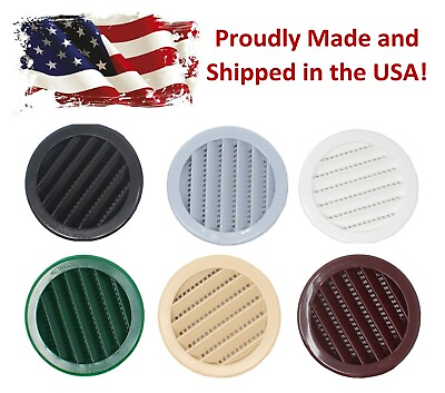 #ad 4quot; Round Plastic Vent Louver Soffit Air Vent Reptile Screen Grille Cover $8.99