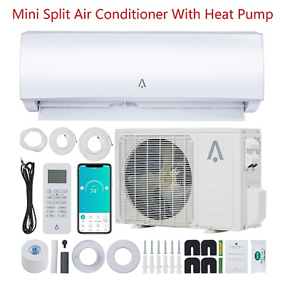 #ad 24000 BTU Mini Split Air Conditioner Inverter 23 SEER2 Heat Pump 230V Wifi W Kit $1035.11