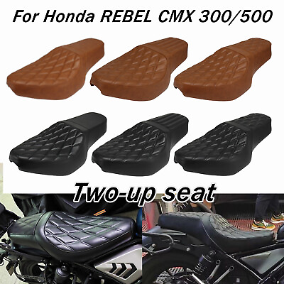 #ad Two up Seat For Honda REBEL CMX300 CMX500 17 22 Front Rear Dual Double Cushion $151.59