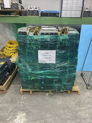 #ad 96 Bitmain Antminer S9 13.5Th Miners BTC BCH Mixed Lot Of 96 Units W 240v PSU $7100.00