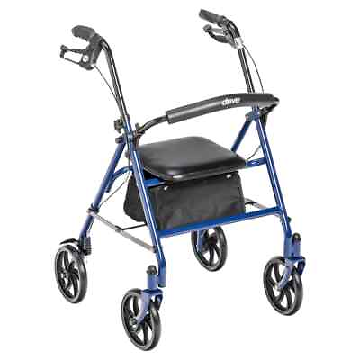 #ad Drive Medical Four Wheel Walker Rollator with Fold Up Removable Back Support $63.93