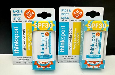 #ad x2 Thinksport Face amp; Body Mineral Sunscreen Stick For Kids SPF 30 0.64 oz $23.99