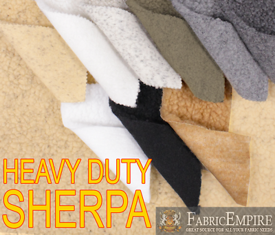 #ad Heavy Duty SHERPA SHEEP SKIN Shearling Faux Fur fabric 60quot; W Sold by The Yard $18.89