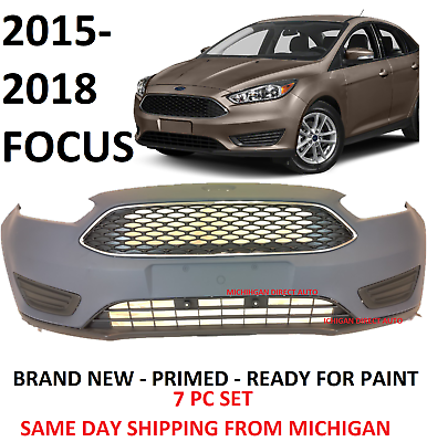 #ad 2015 2016 2017 2018 Ford Focus Front Bumper COVER COMPLETE GRILL LOWER UPPER $330.00