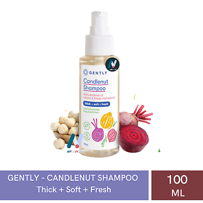 #ad GENTLY Candlenut Shampoo Baby amp; Kids Vit E Growth Hair Shiny Soft Nourish 100ml $36.12