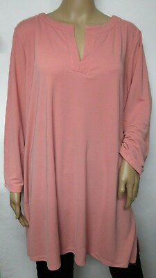 #ad MarlaWynne Matte Jersey Solids 3 4 Sleeve Tunic Top $29.99