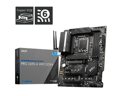 MSI PRO Z690 A WiFi DDR4 ProSeries Motherboard ATX 12th Gen LGA 1700 DDR4 $170.05