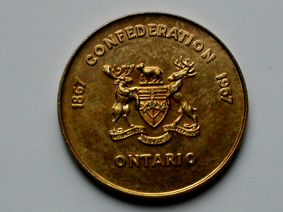 #ad Ontario Centennial 1967 Mining Medal with Miner amp; Multi Metal Composition C $12.21