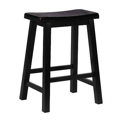 #ad Beamon 24quot; Indoor Backless Saddle Counter Stool Antique Black. $39.52