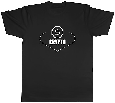 #ad Love Crypto Mens Unisex T Shirt Tee GBP 8.99