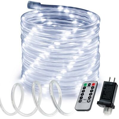 #ad Cool White 8 Mode LED Outdoor Waterproof Rope Light 10#x27; 20#x27; 25#x27; 50#x27; 100#x27; 150#x27; ft $24.99