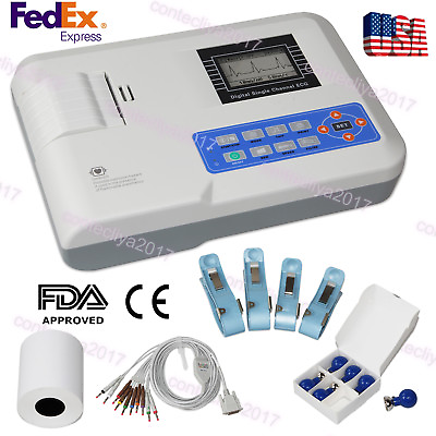 #ad USA CONTEC ECG EKG Machine Digital 1 Channel 12 lead Electrocardiograph ECG100G $229.00