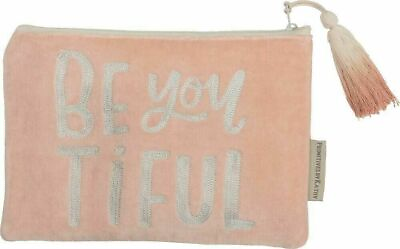 #ad Primitives By Kathy Zipper Pouch Be You Tiful Velvet with Tassel Accent $14.25