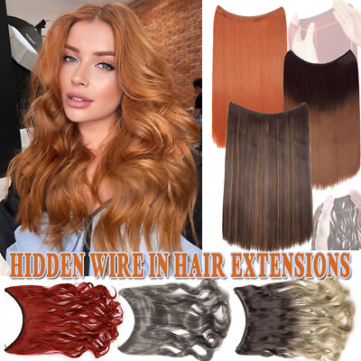 #ad Invisible Head Band Hidden Wire In Hair Extensions One Piece Thick Nano Ring US $9.10