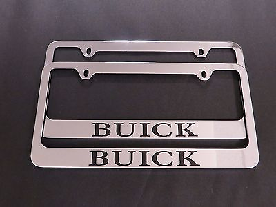 #ad 2 BUICK STAINLESS STEEL Chrome License Plate Frame $20.99