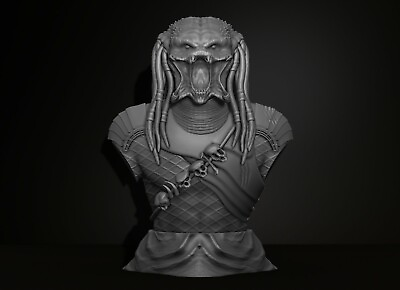 #ad Predator Bust Action Figures File Stl for 3D printer Figurine Assembly $1.25
