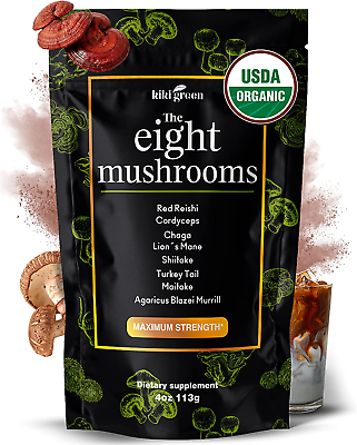 #ad Mushroom Powder Extract the 8 Mushrooms Supplement Blend for Coffee amp; Smoothie $40.70