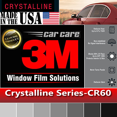 #ad 3M Window Film Crystalline 60% VLT Automotive Solar Tint Multi Size CR60 Fedex $186.88