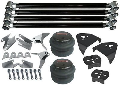 #ad Triangulated 4 Link Kit Weld On Rear Brackets amp; 2600 Bags Air Ride Suspension $449.89