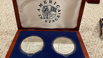 #ad 1988 America In Space 22.2oz of Silver Young Astronaut Medal $999.00