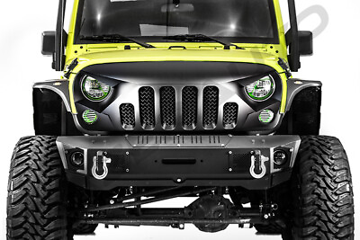 #ad Matte Black Skull Style Front Replacement Grille fit for 07 18 Jeep Wrangler JK $119.95