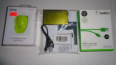 #ad Monster Ultra Thin Power Card Battery Pack Charger Belkin Cable iPhone 5 6 Bundl $14.95
