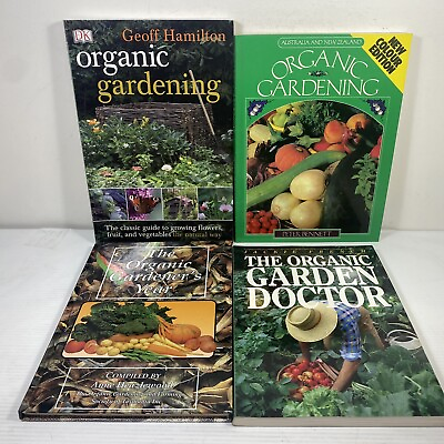 #ad 4 Lot Organic Gardening by Jackie French Anne Heazlewood Peter Bennett AU $39.96