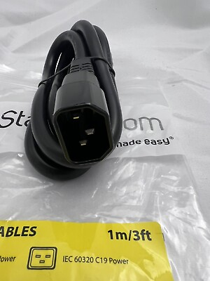 #ad STARTECH.COM 1m 3ft 14 AWG Computer Power Cord C14 To C19 $13.00