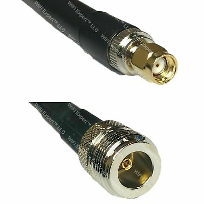 #ad TIMES® 1 Foot LMR400 RP SMA Male to N Female RF COAX Cable USA MADE $21.82