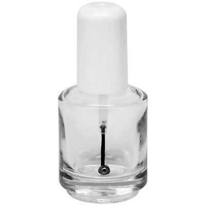 #ad Karlash Premium Empty Polish Bottle Clear Brush Mixing ball White Cap... $7.09